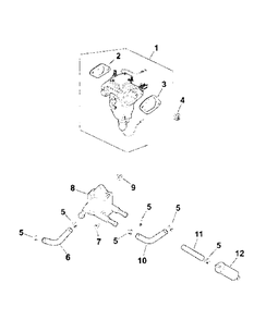Cv730-0025 Fuel System Diagram and Parts List for M54-KH 53BB5B8W750-25-HP Cub Cadet Lawn Tractor